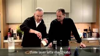 aerolatte  milk frother makes three layer caffè latte macchiato [upl. by Alika]