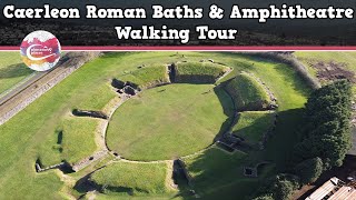 CAERLEON ROMAN BATHS amp AMPHITHEATRE WALES  Walking Tour  Pinned on Places [upl. by Egbert750]