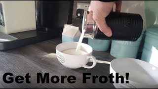 How to Get More Froth from Your Nespresso Coffee Aeroccino  Nespresso tips and help [upl. by Ffoeg277]