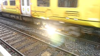 Merseyrail 507 009 making arcs at Birkdale station [upl. by Iddet]